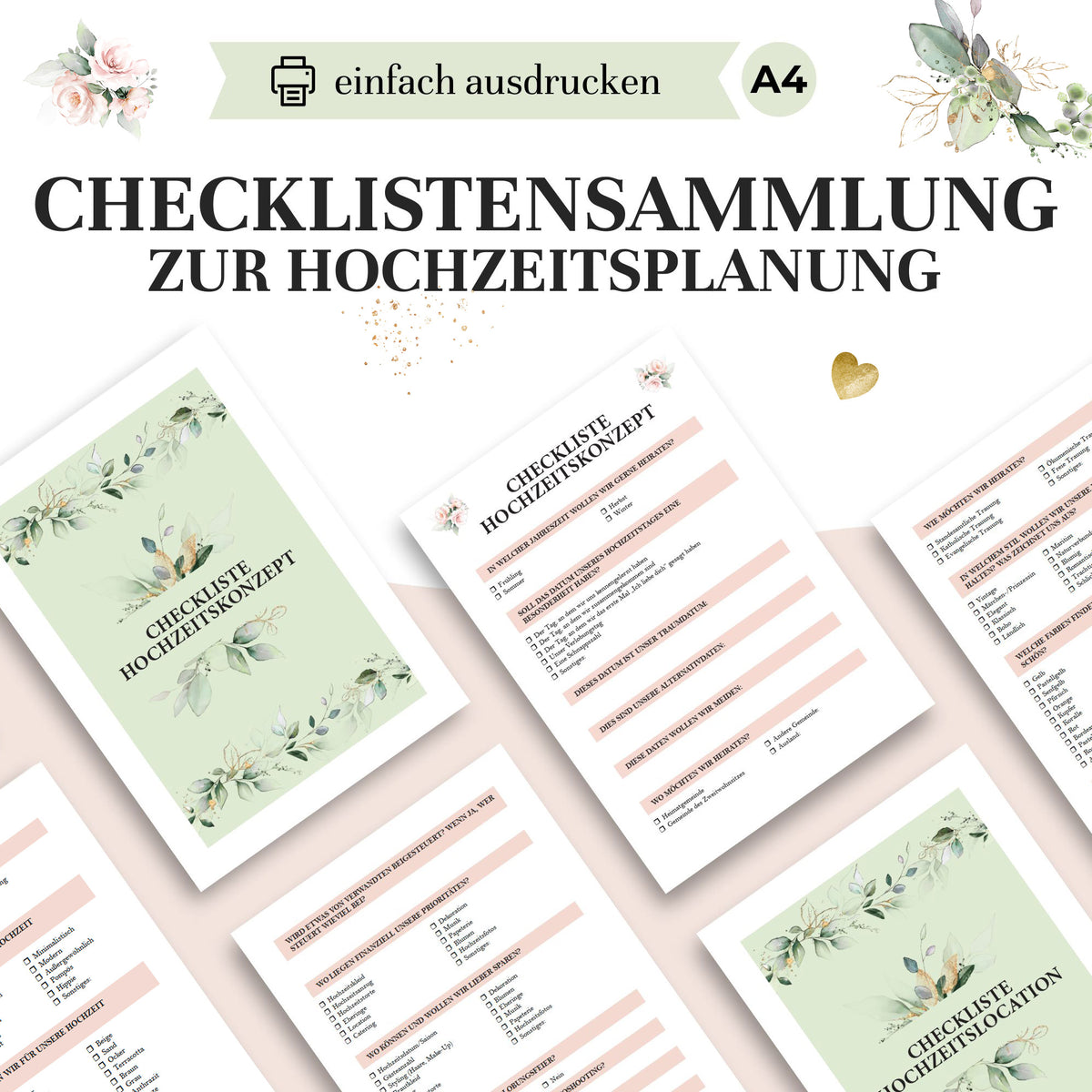Checklistensammlung zur Hochzeitsplanung