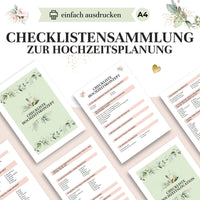 Checklistensammlung zur Hochzeitsplanung