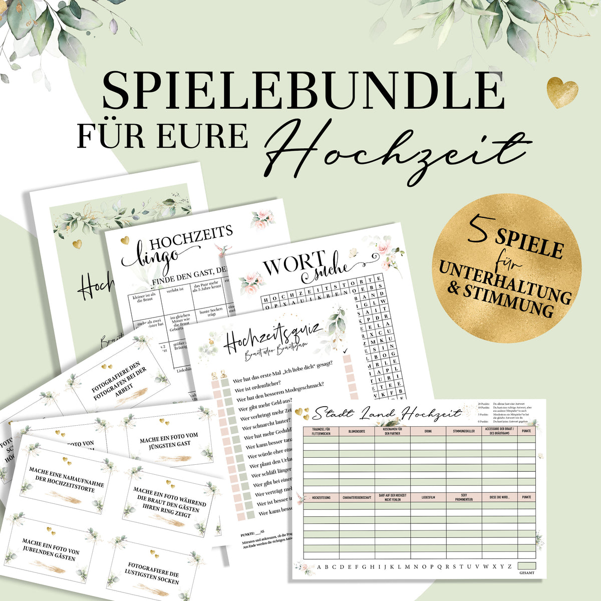 Das große Hochzeitsspiele-Paket