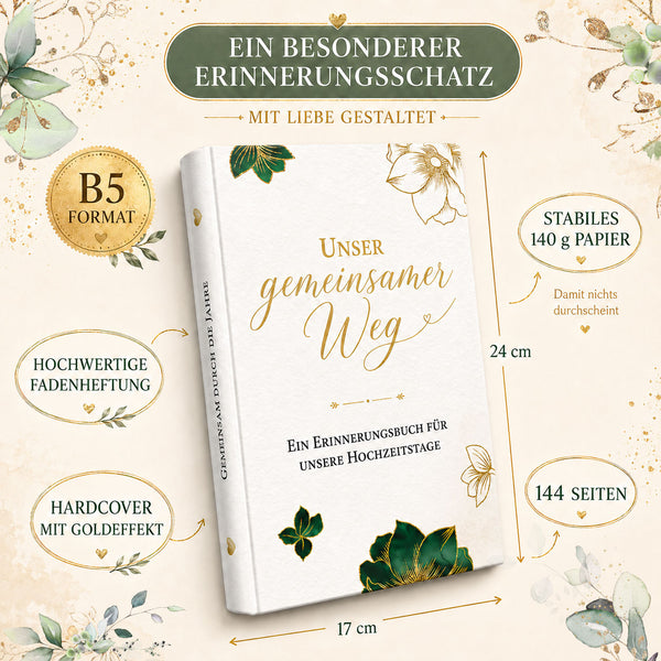 Hochzeitstagebuch – Unser gemeinsamer Weg