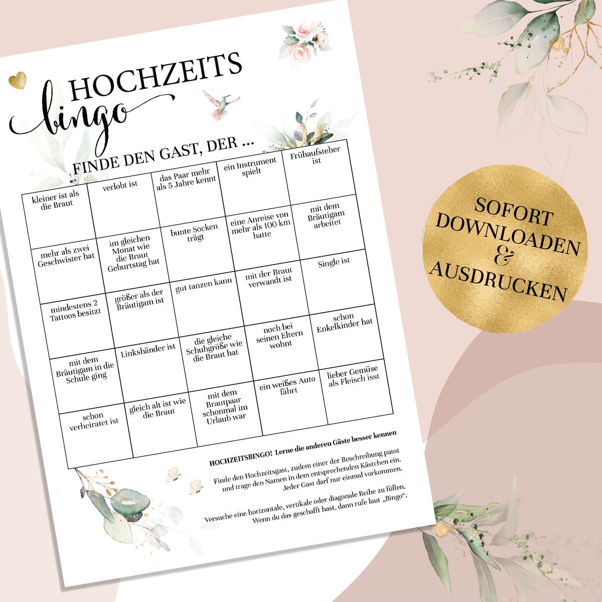Hochzeitsbingo