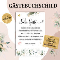 Hochzeitsgästebuch mit Stickern