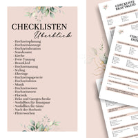 Checklistensammlung zur Hochzeitsplanung