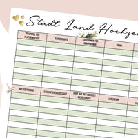 Stadt Land HOCHZEIT