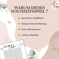 Wortsuchspiel für die Hochzeit