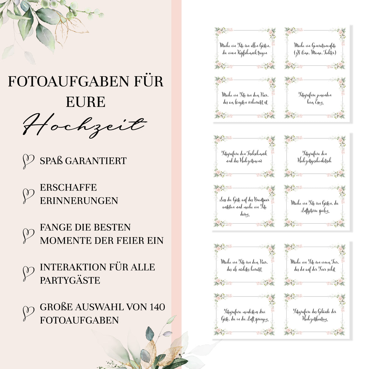 Fotoaufgaben für eure Hochzeit