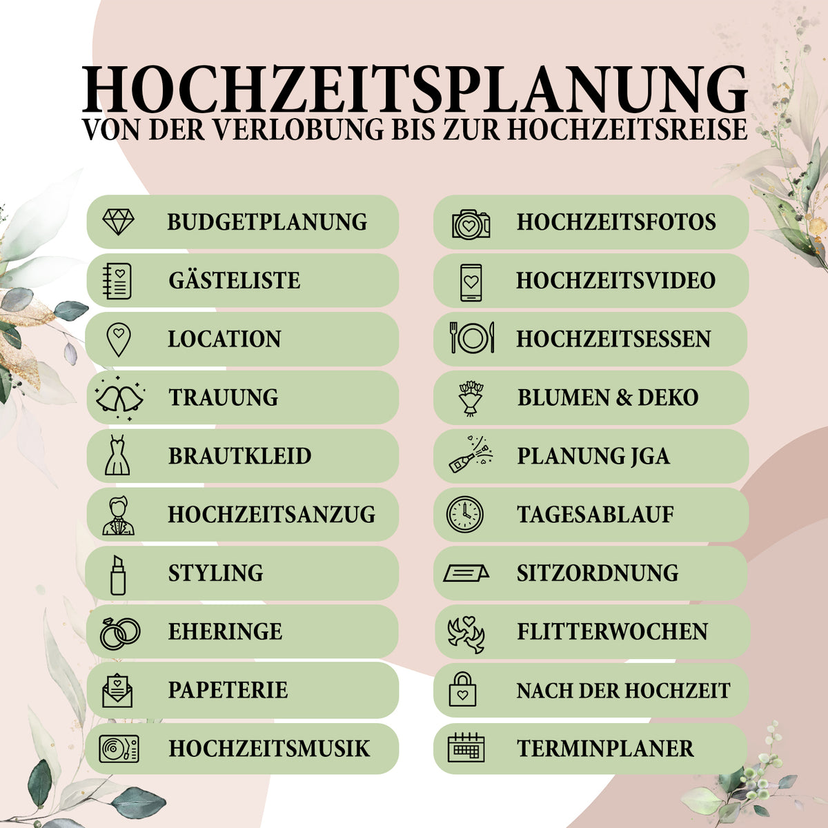 Hochzeitsplaner - Schritt für Schritt ins Eheglück