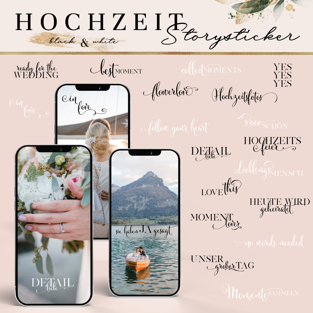 450+ Storysticker für deine Hochzeit