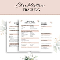 Checklistensammlung zur Hochzeitsplanung