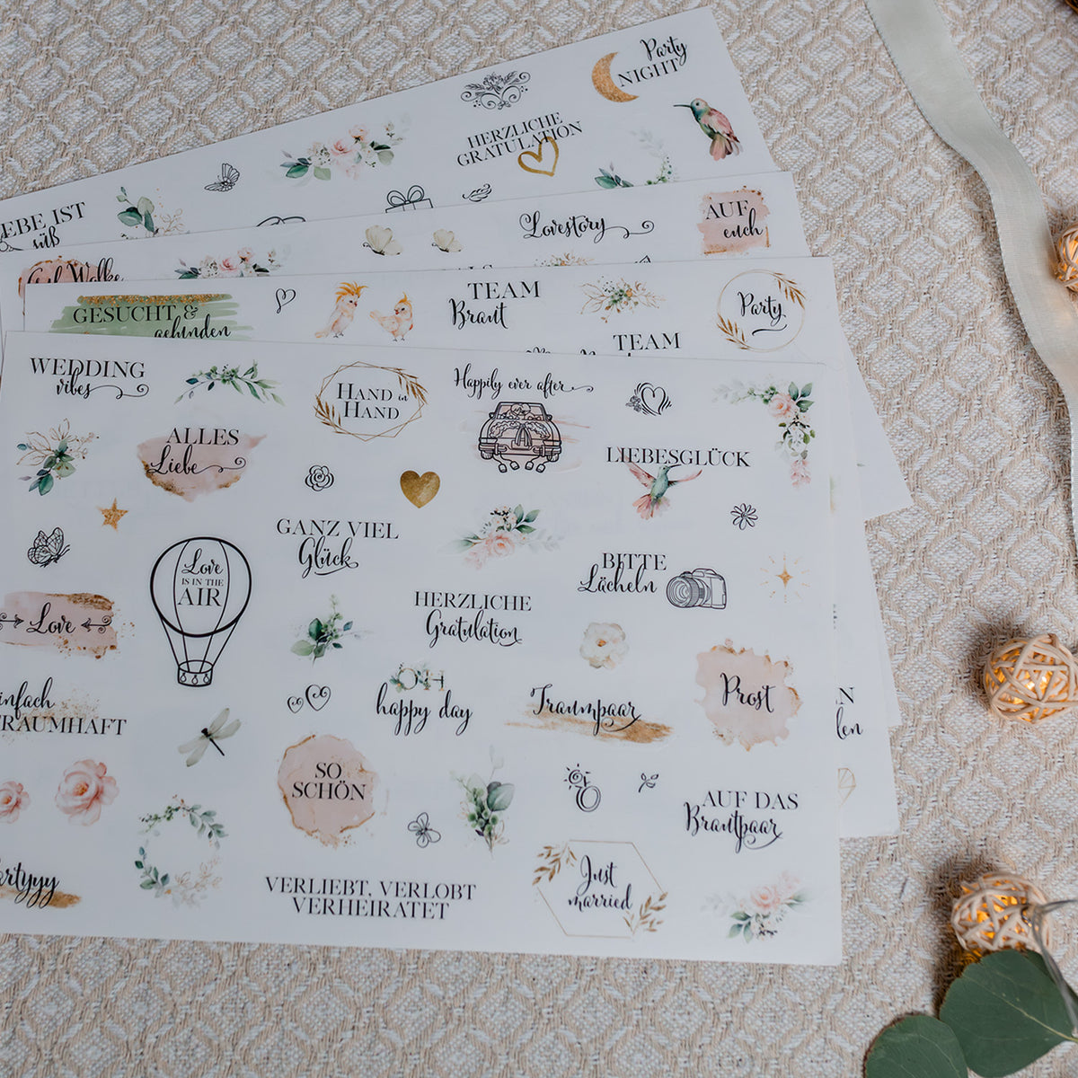 Hochzeitsgästebuch mit Stickern