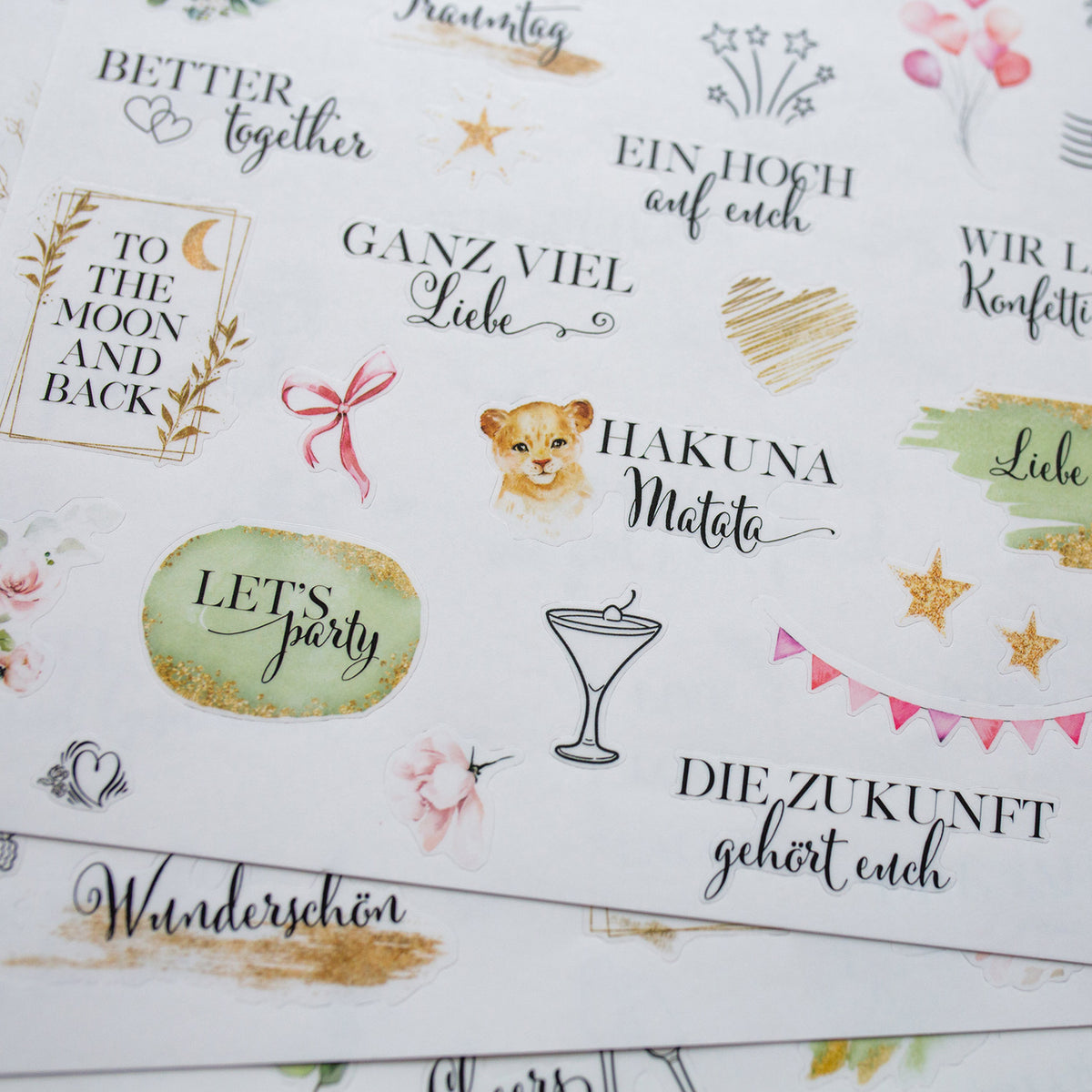 Hochzeitsgästebuch mit Stickern