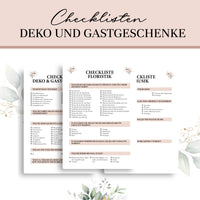 Checklistensammlung zur Hochzeitsplanung