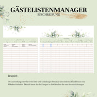 Gästeliste Hochzeit - praktische Excel-Vorlage