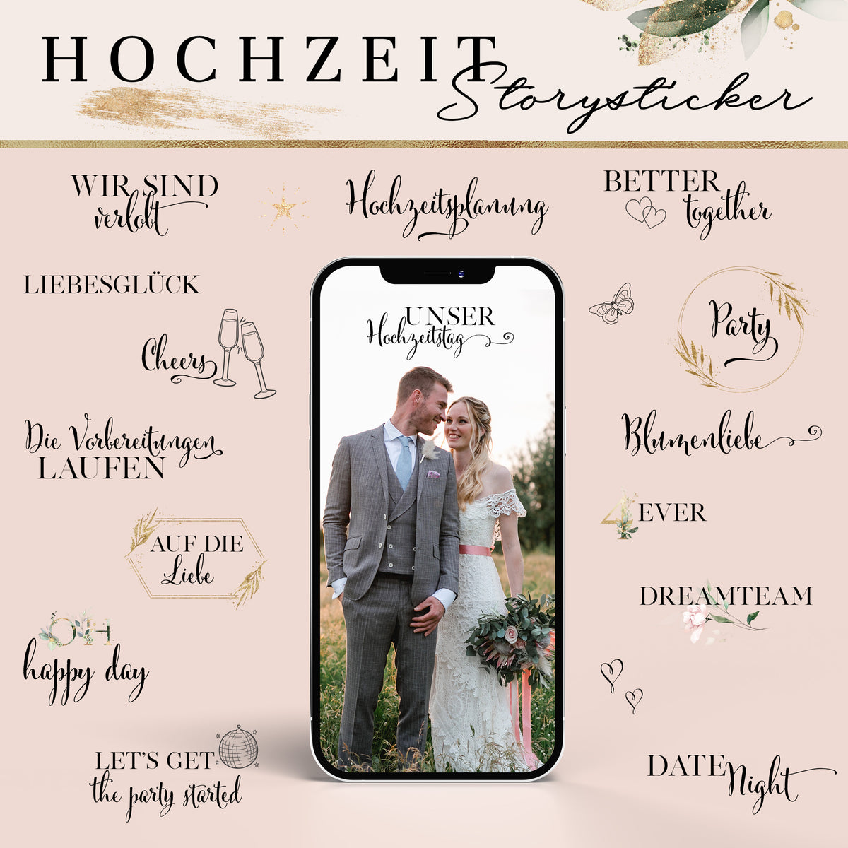 450+ Storysticker für deine Hochzeit