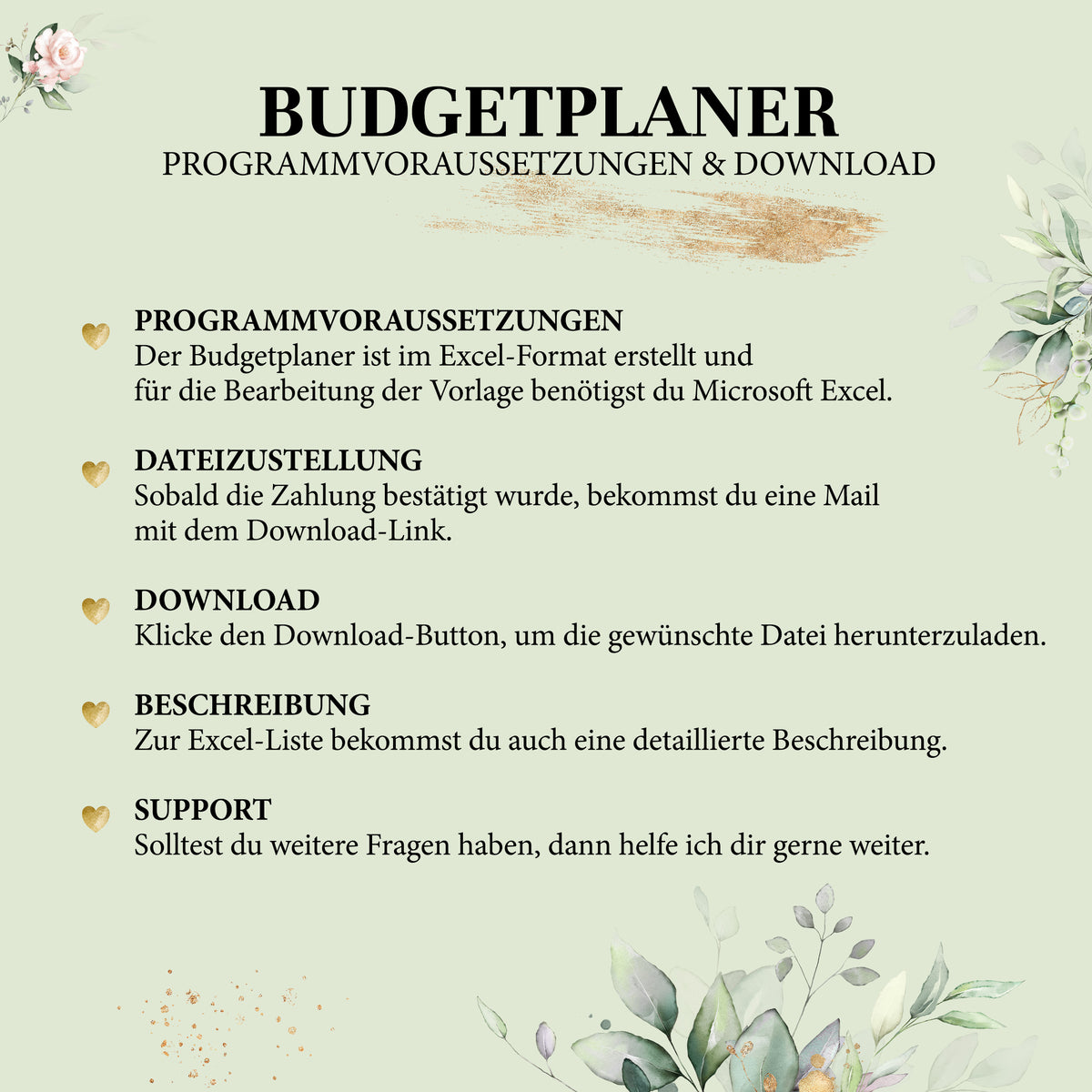 Budgetplaner Hochzeit - praktische Excel-Vorlage
