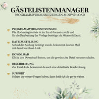 Gästeliste Hochzeit - praktische Excel-Vorlage