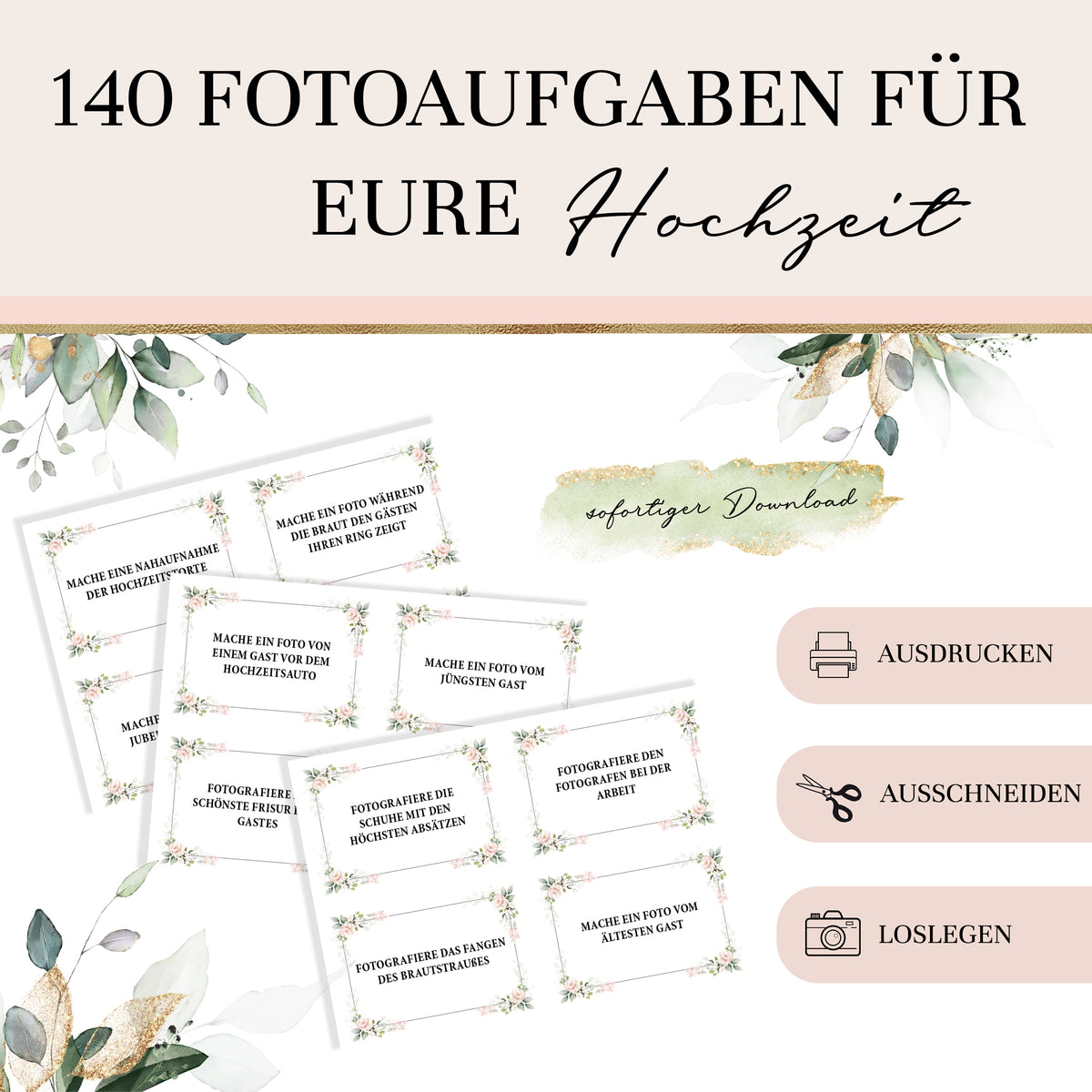 Fotoaufgaben für eure Hochzeit