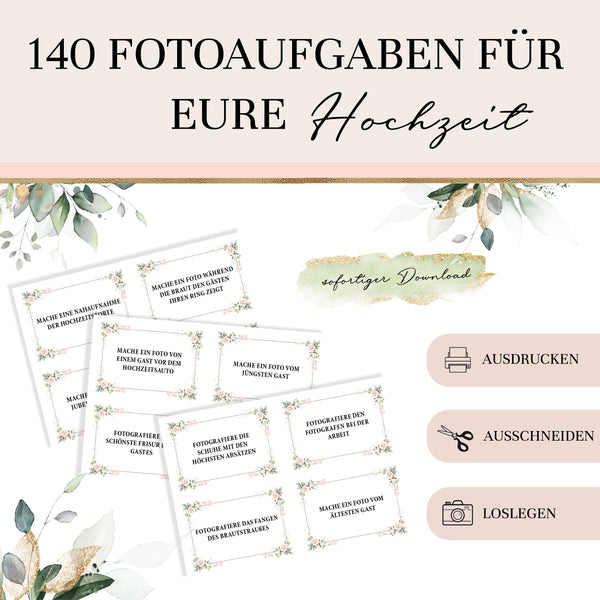 Fotoaufgaben für eure Hochzeit